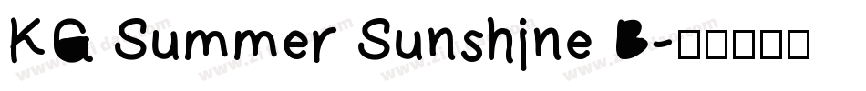 KG Summer Sunshine B字体转换